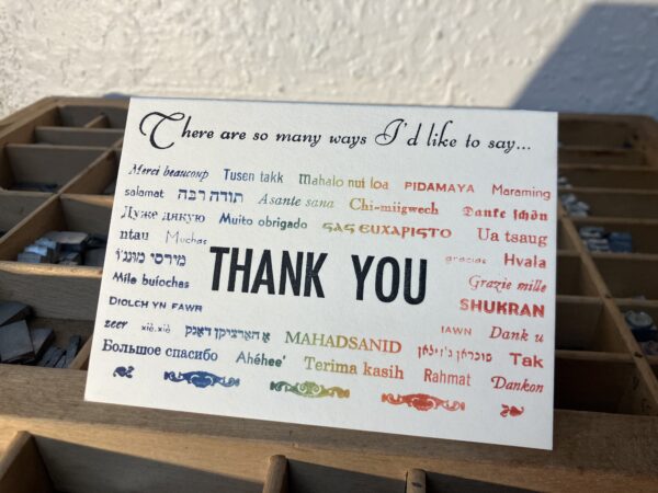 Thank You in Many Ways